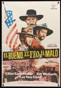 3j270 GOOD, THE BAD & THE UGLY Spanish R70s Clint Eastwood, Lee Van Cleef, Sergio Leone, cool art!
