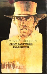 3j424 PALE RIDER video standee '85 huge artwork image of cowboy Clint Eastwood!