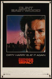 3j380 SUDDEN IMPACT 1sh '83 Clint Eastwood is at it again as Dirty Harry, great image!