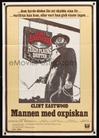 3j404 HIGH PLAINS DRIFTER Swedish '73 classic art of Clint Eastwood holding gun & whip!