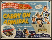 3m172 CARRY ON ADMIRAL British quad '57 great different artwork of wacky English sailors!