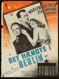 3m230 FOREIGN AFFAIR Danish '48 bookish Jean Arthur, John Lund & sexy Marlene Dietrich!