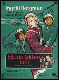 3m233 INN OF THE SIXTH HAPPINESS Danish '60 Stilling art & c/u of Ingrid Bergman & Curt Jurgens!