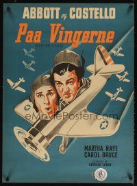 3m235 KEEP 'EM FLYING Danish '47 Bud Abbott & Lou Costello in the U.S. Air Force, Wenzel art!