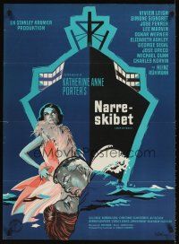 3m244 SHIP OF FOOLS Danish '65 Lee Marvin, Simone Signoret, Kramer directed, Stilliing art!