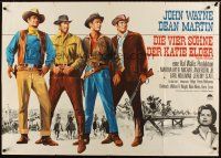 3m355 SONS OF KATIE ELDER German 33x47 '65 Martha Hyer, line up of John Wayne, Dean Martin & more!