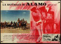 3m190 ALAMO Italian lrg pbusta '61 John Wayne, Richard Widmark & more on horseback!