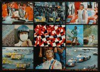 3m255 LE MANS Japanese 29x41 '71 cool different montage of images of race car driver Steve McQueen