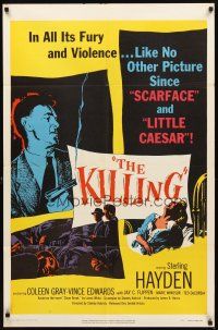 3m085 KILLING 1sh '56 directed by Stanley Kubrick, Sterling Hayden, classic film noir crime caper!