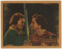 3m384 ADVENTURES OF ROBIN HOOD LC '38 c/u of Errol Flynn & Basil Rathbone with crossed swords!