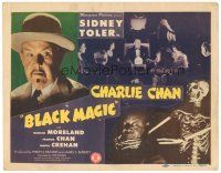 3m395 CHARLIE CHAN IN BLACK MAGIC TC '44 c/u of Sidney Toler, wacky Mantan Moreland & skeleton!
