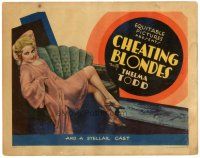3m396 CHEATING BLONDES TC '33 Thelma Todd is a twin accused of a murder her sister committed!