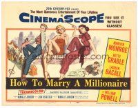 3m402 HOW TO MARRY A MILLIONAIRE TC '53 art of sexy Marilyn Monroe, Betty Grable & Lauren Bacall!