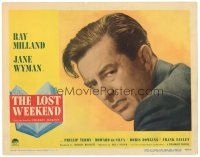 3m513 LOST WEEKEND LC #2 '45 best close up of alcoholic Ray Milland, directed by Billy Wilder!