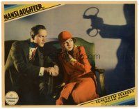 3m515 MANSLAUGHTER LC '30 Claudette Colbert & Fredric March with shadow holding handcuffs!