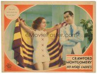 3m527 NO MORE LADIES LC '35 sexy Joan Crawford shows off her swimsuit to Robert Montgomery!