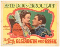 3m545 PRIVATE LIVES OF ELIZABETH & ESSEX LC #6 R51 best close up of Queen Bette Davis & Errol Flynn!