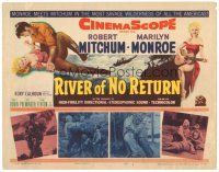 3m415 RIVER OF NO RETURN TC '54 Preminger, great images of Robert Mitchum & sexy Marilyn Monroe!