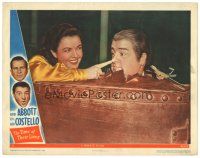 3m595 TIME OF THEIR LIVES LC #2 '46 pretty Marjorie Reynolds pokes wacky Lou Costello's nose!