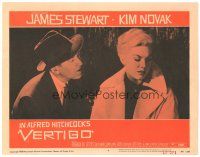 3m604 VERTIGO LC #1 '58 Alfred Hitchcock classic, c/u of James Stewart & blonde Kim Novak!