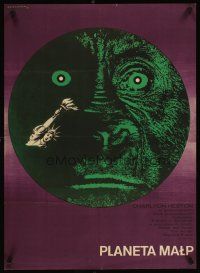 3m212 PLANET OF THE APES Polish 23x33 '69 classic sci-fi, cool completely different Lipinski art!