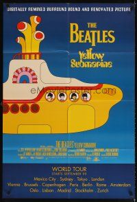 3m110 YELLOW SUBMARINE DS advance 1sh R99 psychedelic art of Beatles John, Paul, Ringo & George!