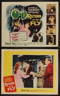 3m431 RETURN OF THE FLY 8 LCs '59 Vincent Price, Brett Halsey, great monster images!