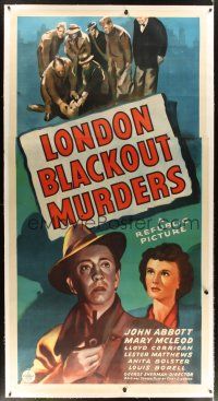 3p231 LONDON BLACKOUT MURDERS linen 3sh '42 written by Curt Siodmak, stopping Nazi spies in England