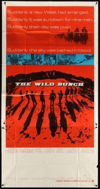 3p158 WILD BUNCH int'l 3sh '69 Sam Peckinpah cowboy classic, great different artwork!