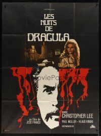 3p060 COUNT DRACULA French 1p '71 Jess Franco, Christoper Lee as the vampire, cool different art!