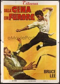 3p162 CHINESE CONNECTION Italian 2p '71 Lo Wei's Jing Wu Men, art of kung fu master Bruce Lee!