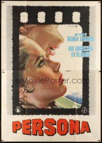 3p165 PERSONA Italian 2p '66 different art of Ullmann & Andersson by Cesselon, Ingmar Bergman