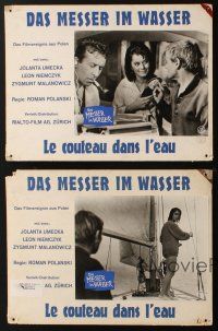 3p114 KNIFE IN THE WATER 8 Swiss LCs '62 Roman Polanski's Polish classic Noz w Wodzie!