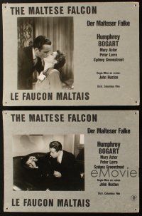 3p115 MALTESE FALCON 8 Swiss LCs '60s Humphrey Bogart, Peter Lorre, directed by John Huston!