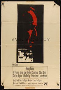 3t011 GODFATHER English 1sh '72 great art of Marlon Brando, Francis Ford Coppola classic!