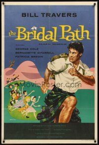 3t015 MATING TIME English 1sh '59 wacky art of Bill Travers chased by women, The Bridal Path!