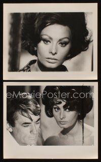 3w515 ARABESQUE 2 8x10 stills '66 sexy Sophia Loren & Gregory Peck, directed by Stanley Donen