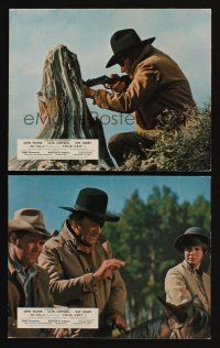 3w997 TRUE GRIT 2 color English FOH LCs '69 John Wayne as Rooster Cogburn, Kim Darby, Glen Campbell