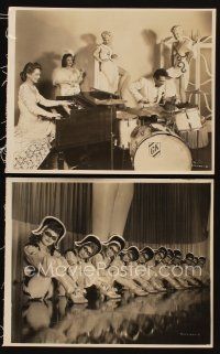 3w558 GEORGE WHITE'S SCANDALS 2 8x10 key book stills '45 Gene Krupa playing drums + sexy girls!
