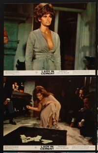 3w799 LADY IN CEMENT 8 color 8x10 stills '68 detective Frank Sinatra, sexy Raquel Welch!