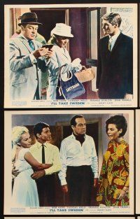 3w739 I'LL TAKE SWEDEN 8 color English FOH LCs '65 Bob Hope, Tuesday Weld, Frankie Avalon, Merrill