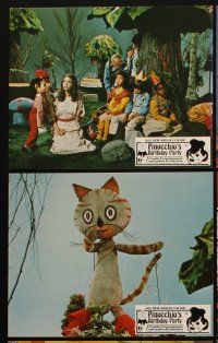 3w843 PINOCCHIO'S BIRTHDAY PARTY 8 color English FOH LCs '74 great images of marionette puppets!