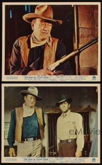 3w959 SONS OF KATIE ELDER 4 color English FOH LCs '65 great images of John Wayne & Dean Martin!