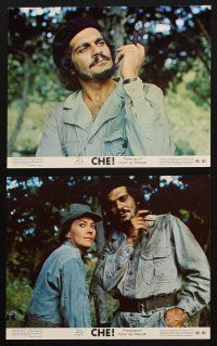 3w693 CHE 8 8x10 mini LCs '69 Omar Sharif as Guevara, Jack Palance as Fidel Castro!