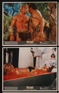 3w890 YOR, THE HUNTER FROM THE FUTURE 8 8x10 mini LCs '82 barechested Reb Brown & sexy Corinne Clery