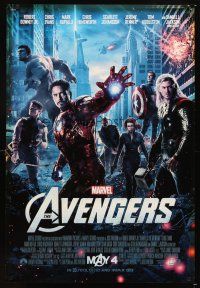 3z050 AVENGERS advance DS 1sh '12 Chris Hemsworth, Scarlett Johansson, assemble 2012!