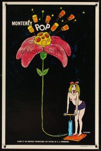 3z001 MONTEREY POP 1sh R78 D.A. Pennebaker, rock & roll, great sexy Tomi Ungerer art!