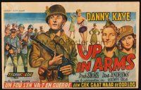 3x198 UP IN ARMS Belgian '40s different art of funnyman Danny Kaye & sexy Dinah Shore!