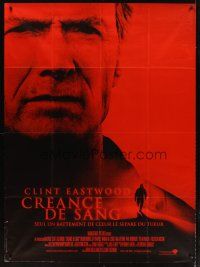3x653 BLOOD WORK French 1p '02 super close image of star and director Clint Eastwood!