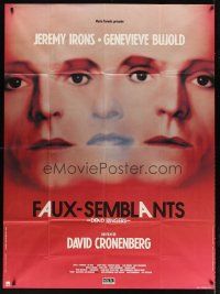 3x699 DEAD RINGERS French 1p '88 Jeremy Irons & Genevieve Bujold, directed by David Cronenberg!